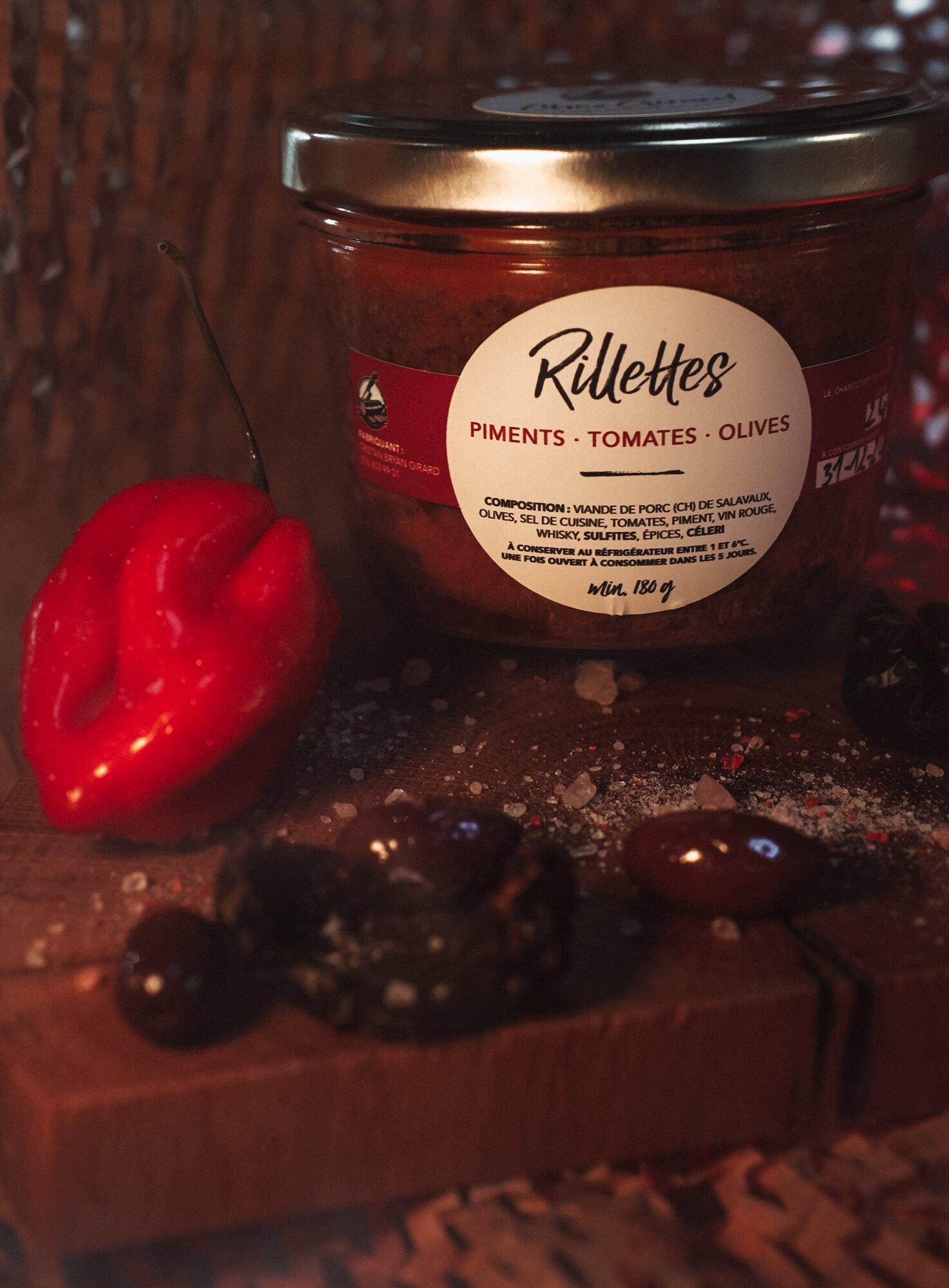 Rillettes Piments/Tomates/Olives - Le Charcutier Du Vu